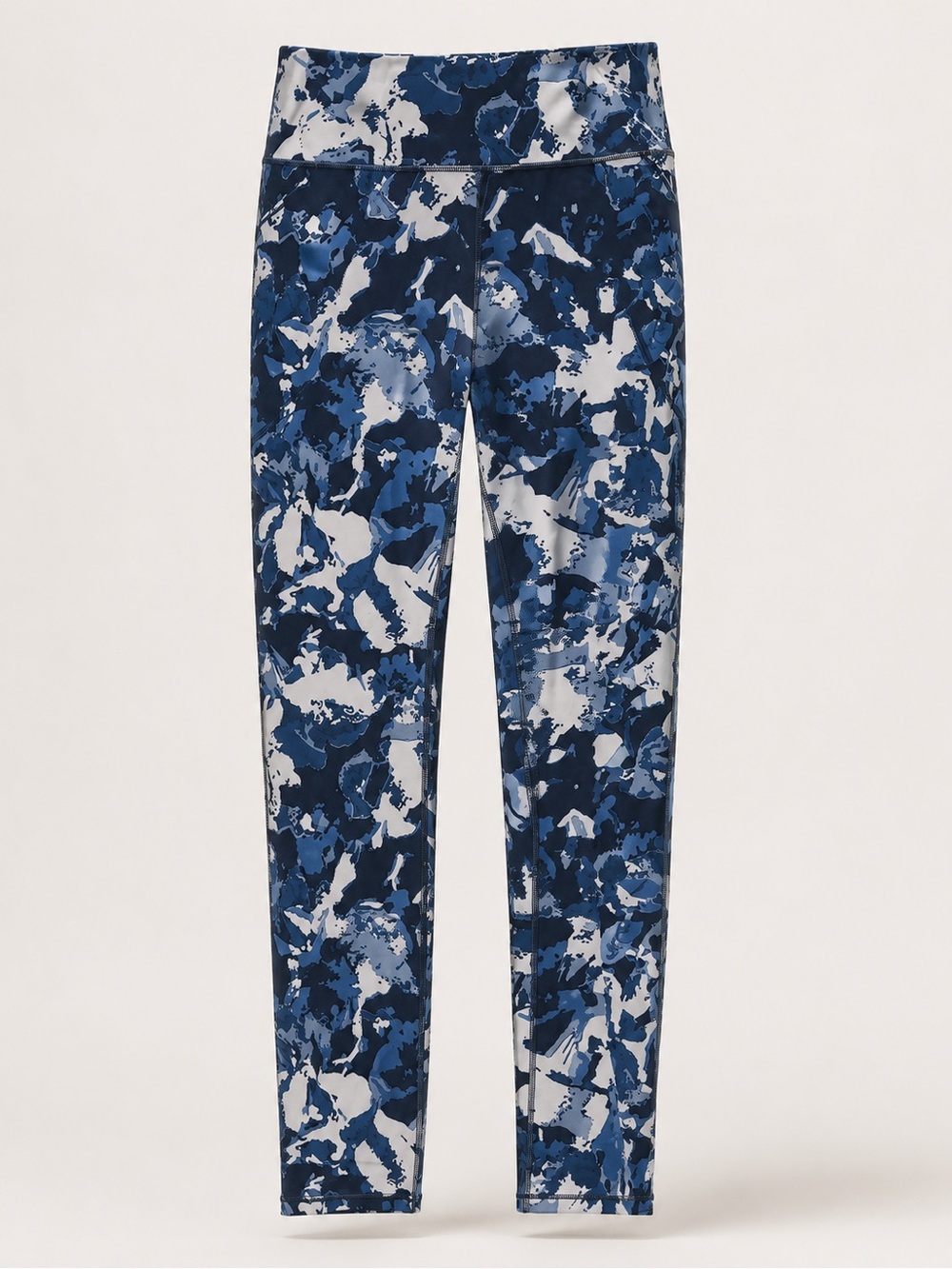 Duluth Trading Co Blue & White Patterned High-Waist Jeggings